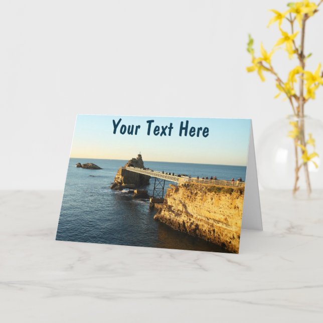 Carte Customisable Biarritz (Fleur jaune)