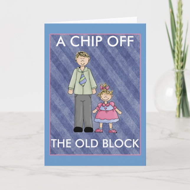 Carte Customise-Le ! Papa et fille (Devant)