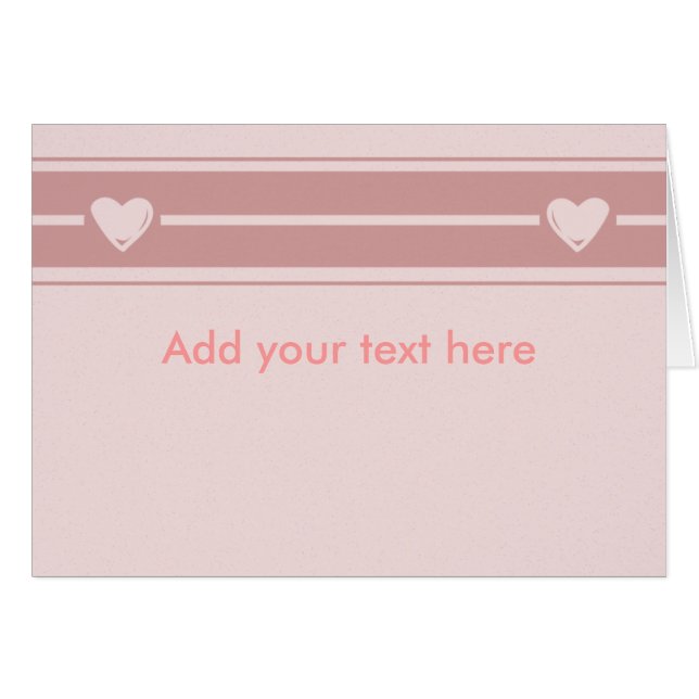 Carte Customisée de conception cardiaque (Devant horizontal)