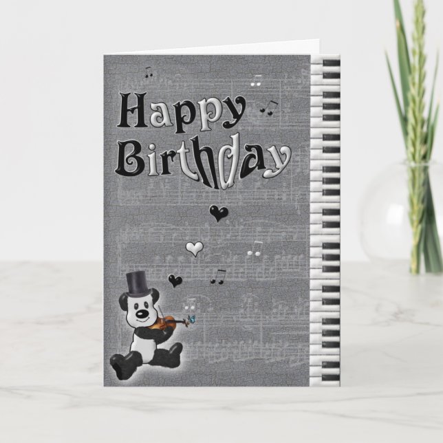 Carte Customizable Birthday Panda Card (Devant)