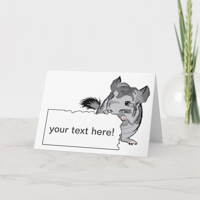 Carte Customizable Chinchilla greeting birthday card (Devant)