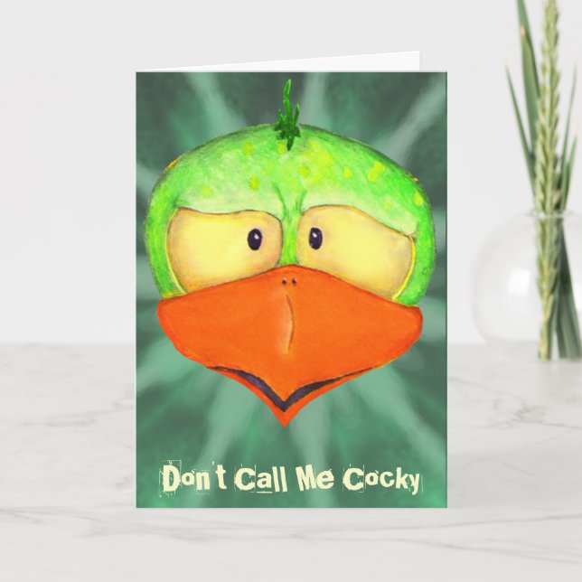 Carte Customizable Cocky Greeting Card (Devant)