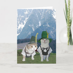 Carte Customizable Funny German Cats/Kitties Anniversary