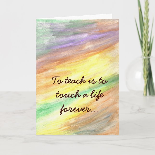 Carte Customizable Teacher Note Card (Devant)