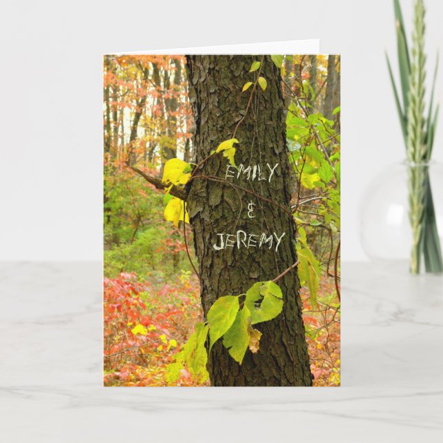 CARTE CUSTOMIZABLE//TREE AVEC LE FEUILLE "DÉCOUPÉ" DE (Devant)