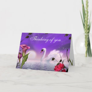Carte Customize this Beautiful Swan Greeting Card