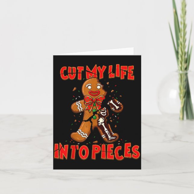 Carte Cut My Life Into Eces Gingerbread Christmas Elder  (Devant)