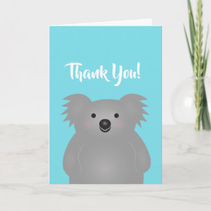 Carte Cute Adorable Australian Koala Bear Thank You
