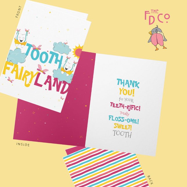 Carte Cute Amusante Drôle Dents Merci Fée Pun (Créateur téléchargé)