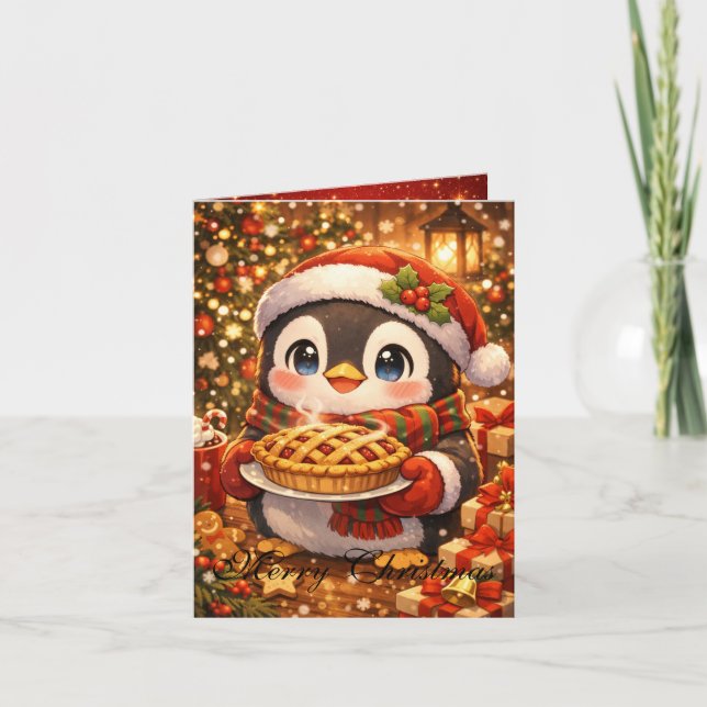 Carte Cute Anime Christmas Card  (Devant)