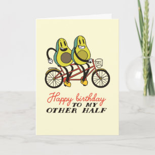 Carte Cute Avocado Couple Pun Drôle Anniversaire