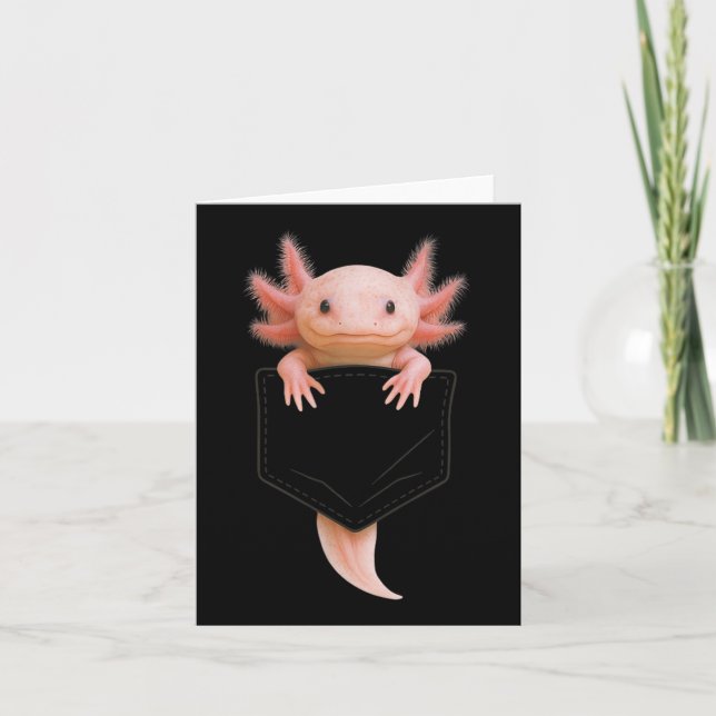Carte Cute Axolotl Cket Drôle Pour Hommes Femmes Ado Enf (Devant)