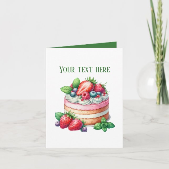 Carte Cute Bakery cake lovers customizable (Devant)
