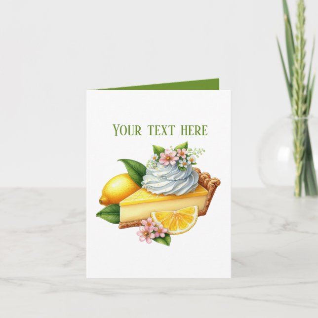 Carte Cute Bakery lemon pie customizable (Devant)
