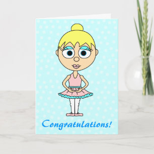 Carte Cute Ballerina Recital Congratulations Card