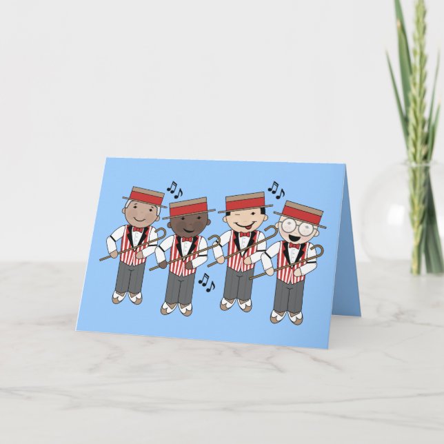 Carte Cute Barbershop Quartet Cadeau (Devant)