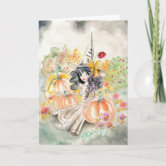 Carte Cute Big Eye Girl Art (Devant)