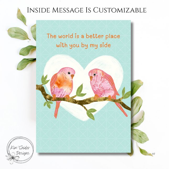 Carte Cute Bird Love Valentine’s Day  (Créateur téléchargé)