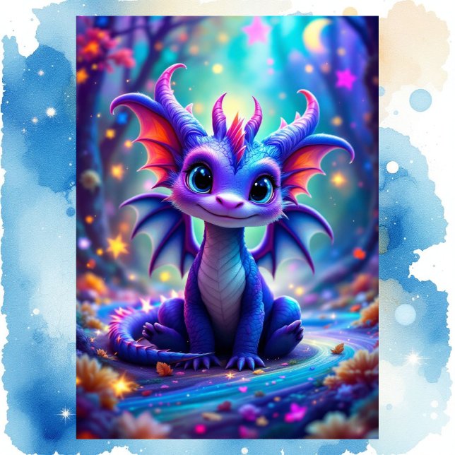 Carte Cute Birthday Dragon Ajouter Nom Et Votre Signatur (Créateur téléchargé)