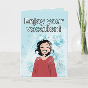 Carte Cute Blue Ocean Waves Profitez De Vos Vacances