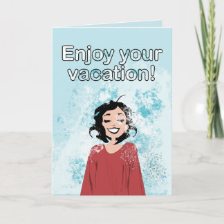 Carte Cute Blue Ocean Waves Profitez De Vos Vacances