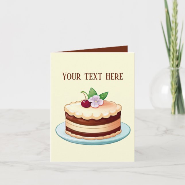 Carte Cute boulangerie amateurs de gâteau ajouter du tex (Devant)