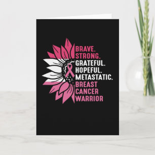 Carte Cute Brave Fort Espoir Sensibilisation au Cancer d