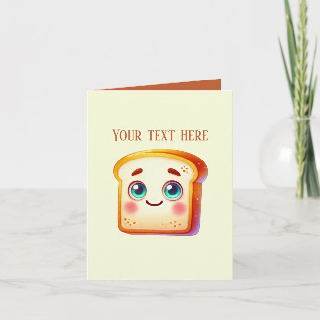 Carte Cute bread slice customizable bakery vendors (Devant)