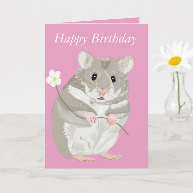 Carte Cute brun gris et blanc avec (Petite plante)