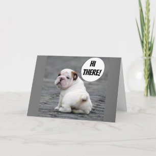 CARTE **CUTE BULLDOG** VEUT QUE VOUS "SOYEZ BIEN BIENTÔT