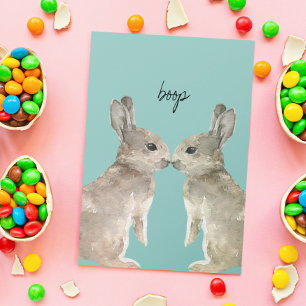 Carte Cute Bunny Boop Love Pâques Anniversaire