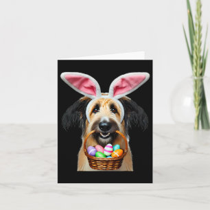 Carte Cute Bunny Ears Berger Picard Chien Chasse aux oeu