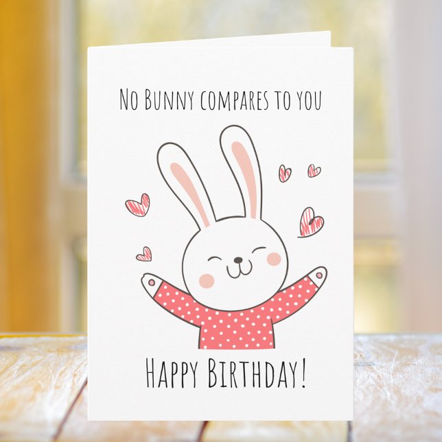 Carte Cute Bunny Pun Anniversaire (Créateur téléchargé)