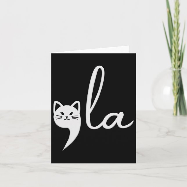 Carte Cute Cat Comma-la Kamala Harris Président 2024 (Devant)