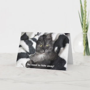 Carte Cute Chat caché Anniversaire