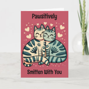 Carte Cute chat Valentine