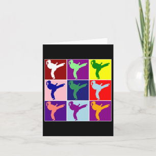 Carte Cute Colorful Girl Karate Martial Arts Pop Type Ar