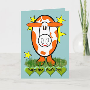 Carte Cute Cow Mothers Day Happy Moo...ther's Day! 