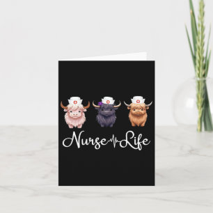 Carte Cute Cow Nurse Life Farm Amoureux des animaux Infi