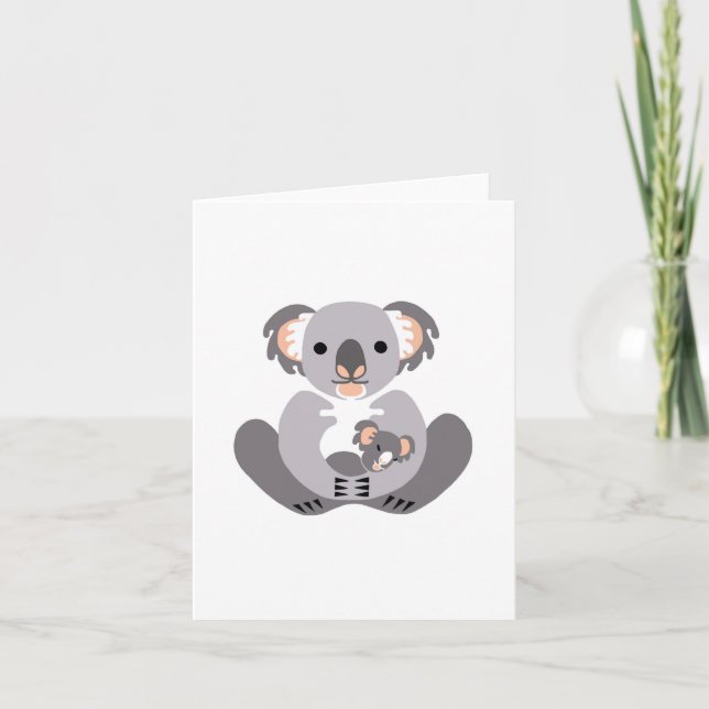Carte Cute Cudely KOALA — Graphique animal en danger (Devant)