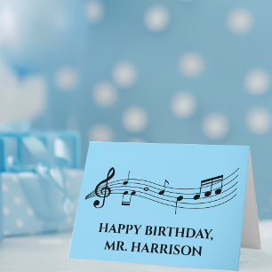 Carte Cute Custom Music Teacher Band Director Anniversai
