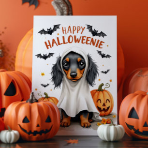 Carte Cute Dachshund Halloween