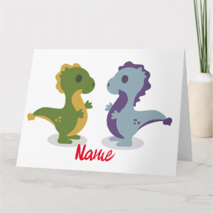 Carte Cute Dinosaur Paire Thunder_Cove
