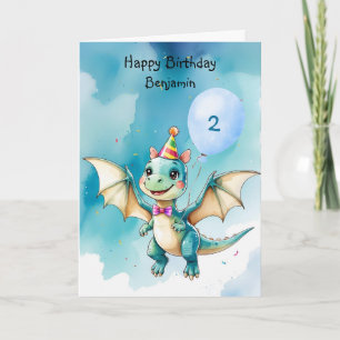 Carte Cute Dinosaur rugir garçon Bonne fête d'anniversai
