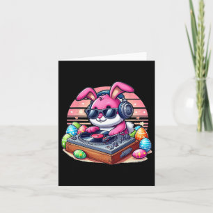 Carte Cute Dj Bunny Pâques