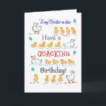 Carte Cute Ducklings Quacking Birthday, Brother-in-law<br><div class="desc">A light-hearted Birthday Card for a Brother-in-law,  with rows of cute ducklings with balloons,  following their Mother,  from a handpainted watercolour illustration by Judy Adamson. You can also change the inside text if you wish.</div>
