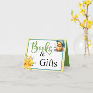 Carte Cute en caoutchouc Canard Baby shower Livres et Ca