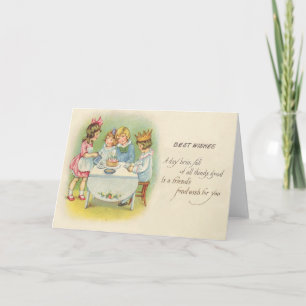 Carte Cute Enfants Anniversaire Gâteau de fête