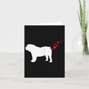 Carte Cute English Bulldog Owner Valentines Day Heart Do