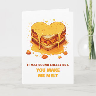 Carte Cute et fromage pour la Saint-Valentin